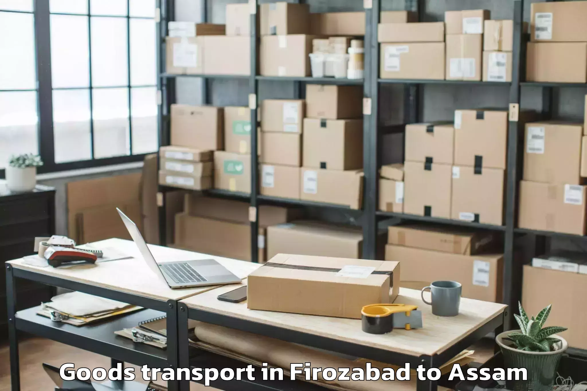 Top Firozabad to Rajakhat Banekuchi Goods Transport Available